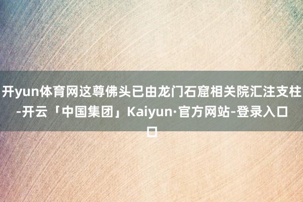 开yun体育网这尊佛头已由龙门石窟相关院汇注支柱-开云「中国集团」Kaiyun·官方网站-登录入口