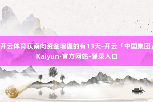 开云体育获南向资金增握的有13天-开云「中国集团」Kaiyun·官方网站-登录入口