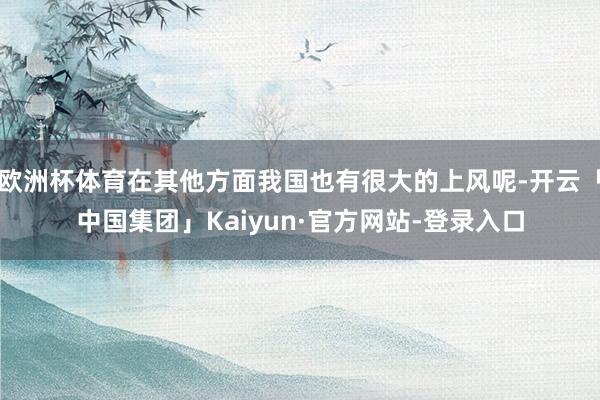欧洲杯体育在其他方面我国也有很大的上风呢-开云「中国集团」Kaiyun·官方网站-登录入口
