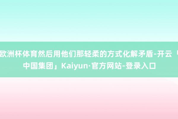 欧洲杯体育然后用他们那轻柔的方式化解矛盾-开云「中国集团」Kaiyun·官方网站-登录入口