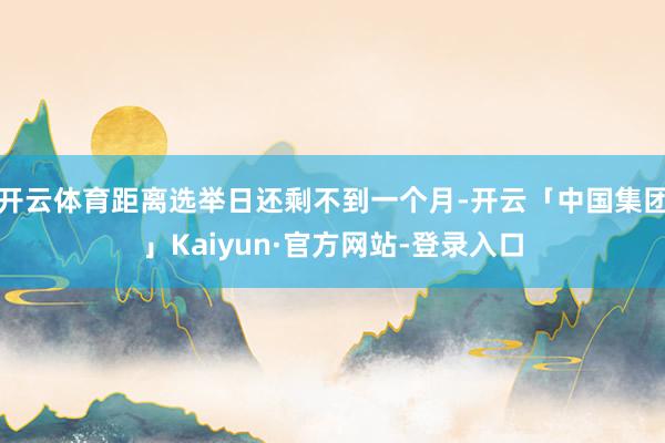 开云体育距离选举日还剩不到一个月-开云「中国集团」Kaiyun·官方网站-登录入口
