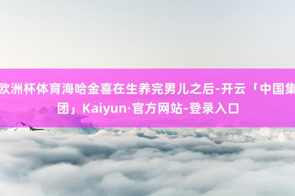 欧洲杯体育海哈金喜在生养完男儿之后-开云「中国集团」Kaiyun·官方网站-登录入口