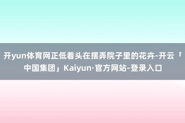 开yun体育网正低着头在摆弄院子里的花卉-开云「中国集团」Kaiyun·官方网站-登录入口