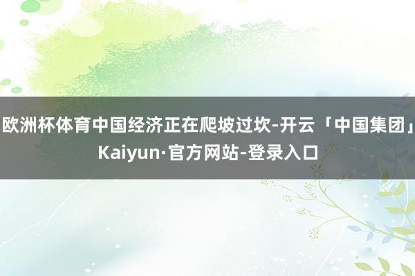 欧洲杯体育中国经济正在爬坡过坎-开云「中国集团」Kaiyun·官方网站-登录入口