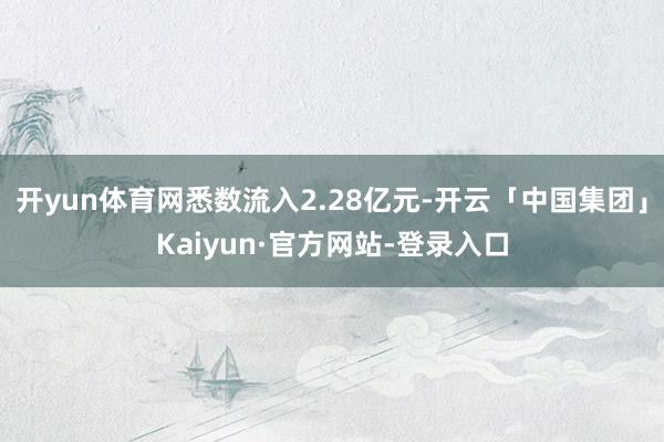 开yun体育网悉数流入2.28亿元-开云「中国集团」Kaiyun·官方网站-登录入口