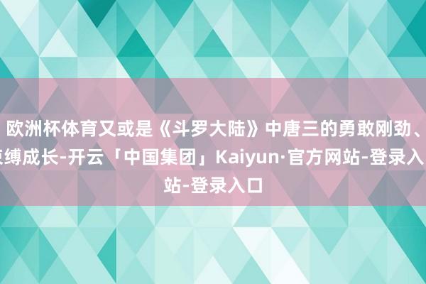 欧洲杯体育又或是《斗罗大陆》中唐三的勇敢刚劲、束缚成长-开云「中国集团」Kaiyun·官方网站-登录入口