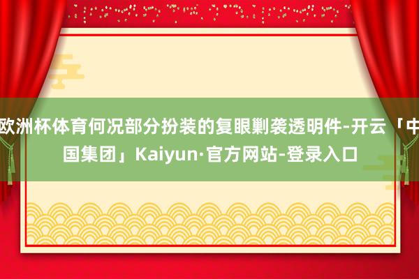 欧洲杯体育何况部分扮装的复眼剿袭透明件-开云「中国集团」Kaiyun·官方网站-登录入口